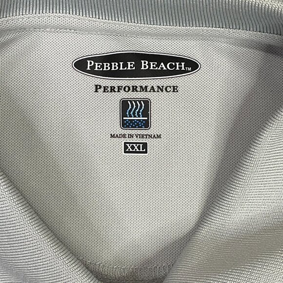 Yuengling Polo Shirt Mens 2XL Golf Gray Pebble Beach Performance Golden Pilsner - Picture 3 of 9